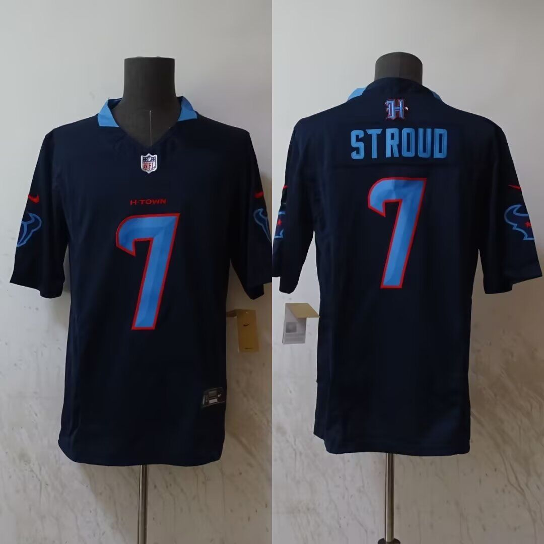 Men Houston Texans #7 C.J. Stroud Nike dark blue Alternate Game NFL 2024 Jersey->houston texans->NFL Jersey